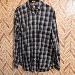 Peter‎ Millar Button Down Long Sleeve Gingham 100% Cotton Men's Size Large